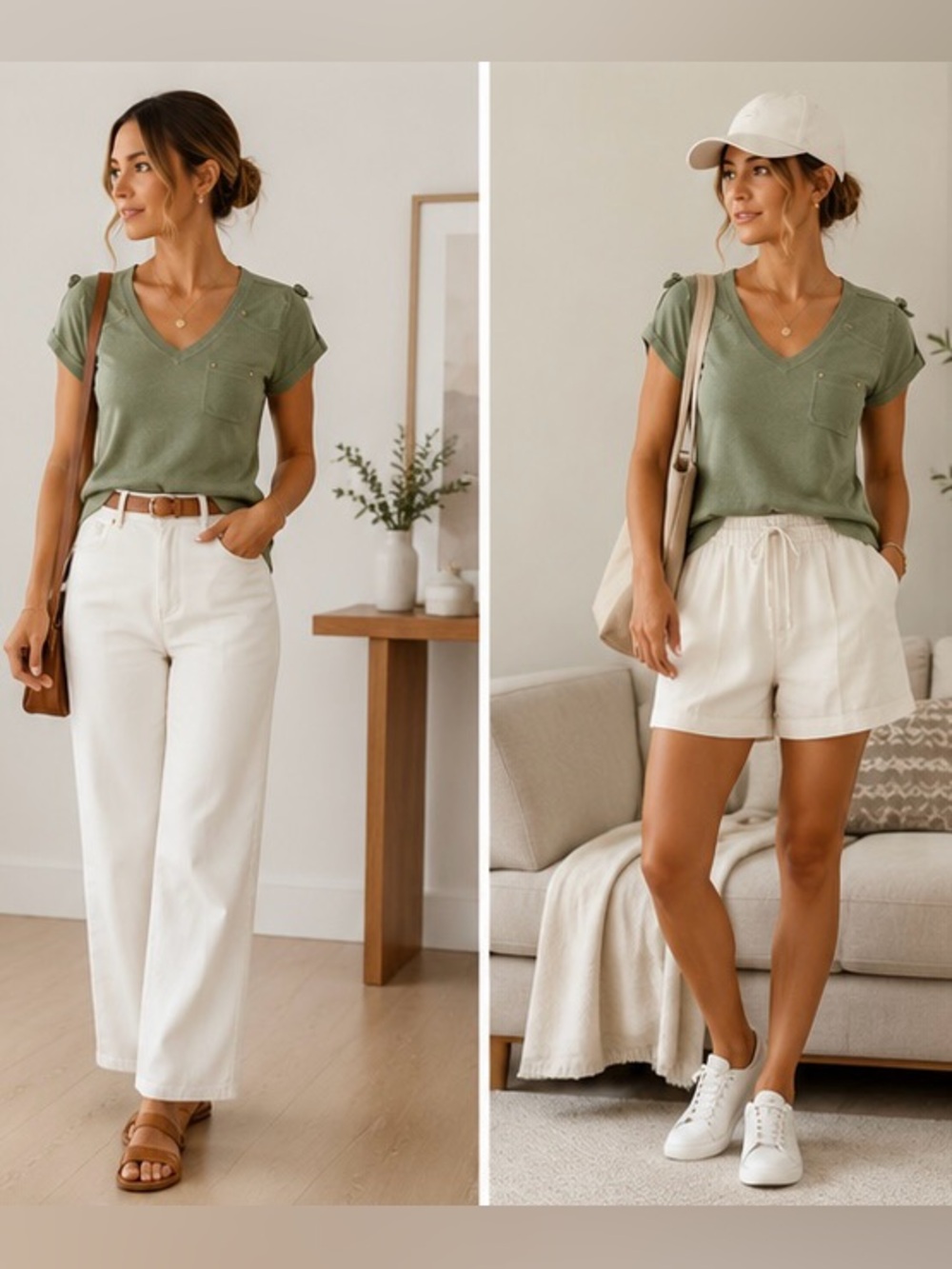 ⭐️ GAP Green Short Sleeve V-neck Sweater XS